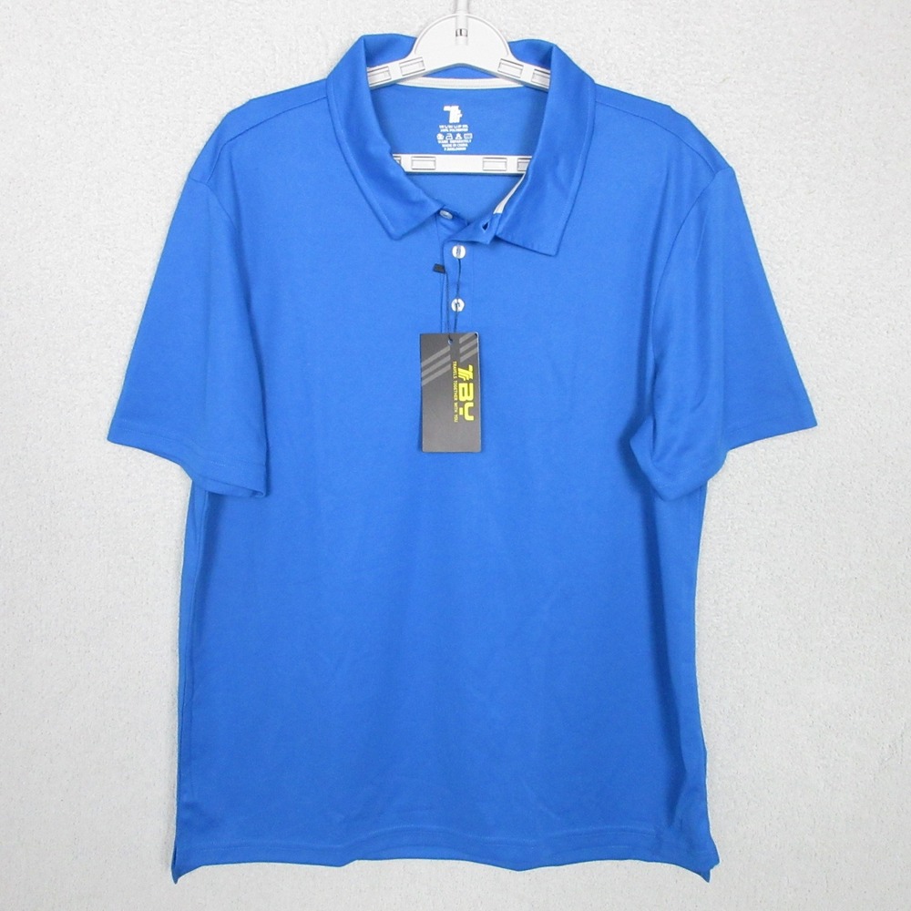 Mens TBY Travels Together with You Polo Shirt Short Sleeve Blue Mens Large NEW